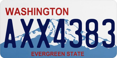 WA license plate AXX4383
