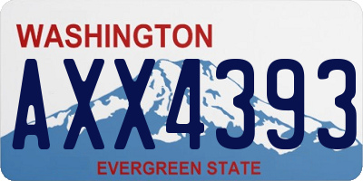 WA license plate AXX4393