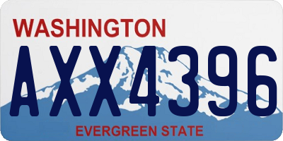 WA license plate AXX4396