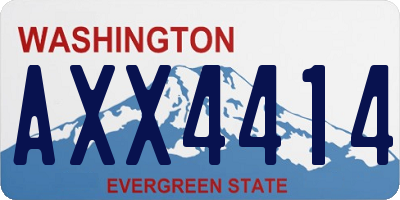 WA license plate AXX4414