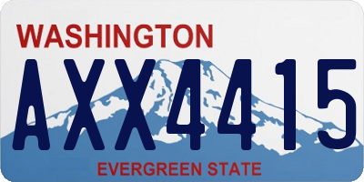 WA license plate AXX4415
