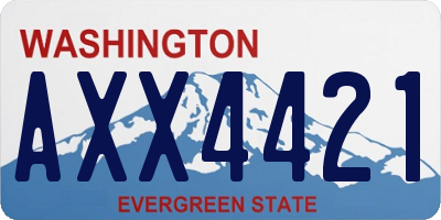 WA license plate AXX4421