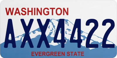 WA license plate AXX4422