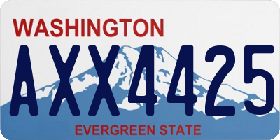 WA license plate AXX4425