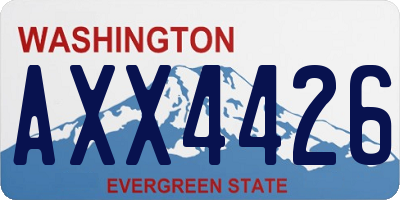 WA license plate AXX4426