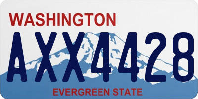 WA license plate AXX4428