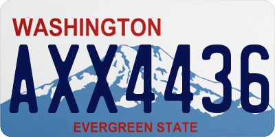 WA license plate AXX4436