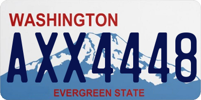 WA license plate AXX4448