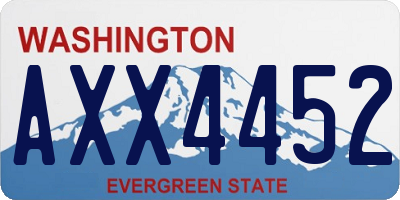 WA license plate AXX4452