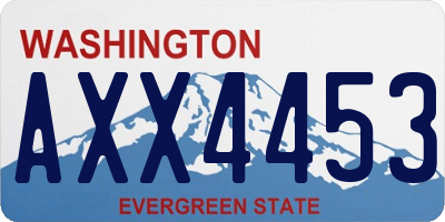 WA license plate AXX4453