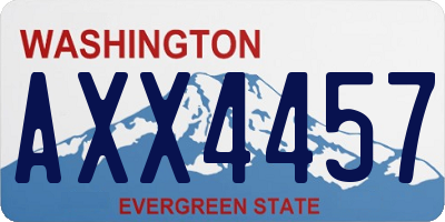 WA license plate AXX4457