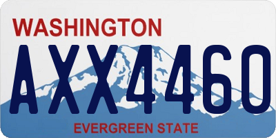 WA license plate AXX4460