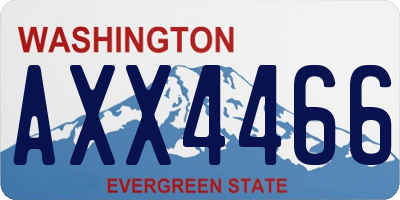WA license plate AXX4466