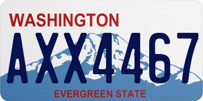 WA license plate AXX4467