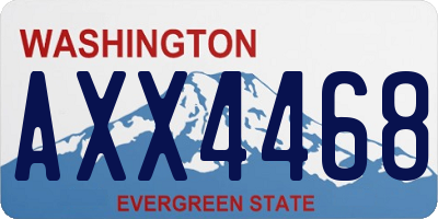 WA license plate AXX4468