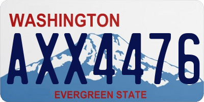 WA license plate AXX4476