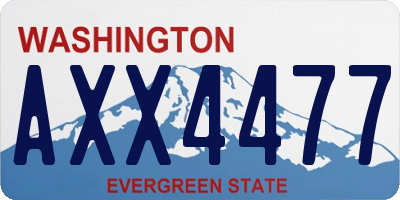 WA license plate AXX4477