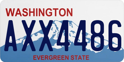 WA license plate AXX4486