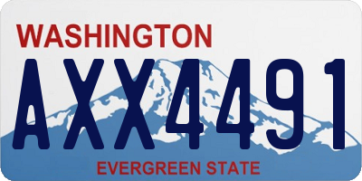 WA license plate AXX4491