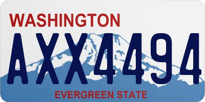 WA license plate AXX4494