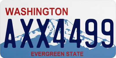 WA license plate AXX4499