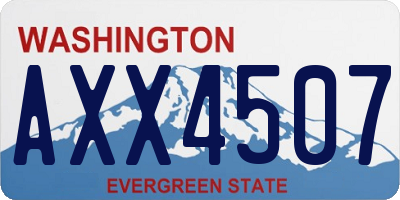 WA license plate AXX4507