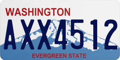 WA license plate AXX4512