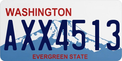 WA license plate AXX4513