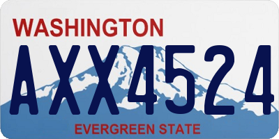 WA license plate AXX4524