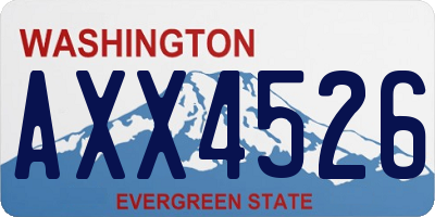WA license plate AXX4526