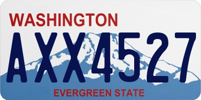 WA license plate AXX4527
