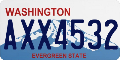 WA license plate AXX4532