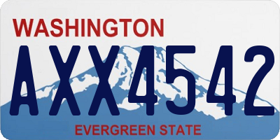 WA license plate AXX4542