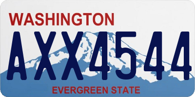 WA license plate AXX4544