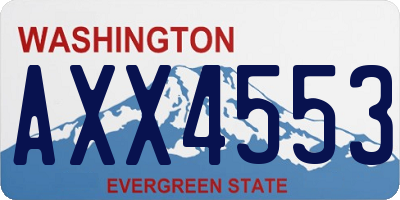 WA license plate AXX4553