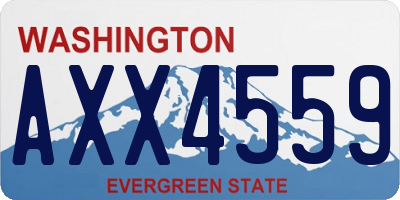 WA license plate AXX4559
