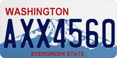 WA license plate AXX4560