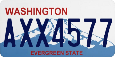 WA license plate AXX4577
