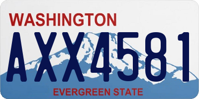WA license plate AXX4581