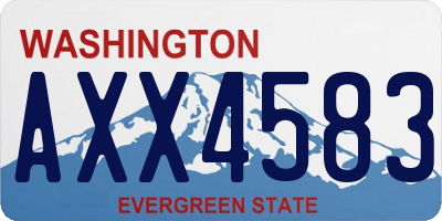 WA license plate AXX4583