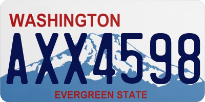WA license plate AXX4598