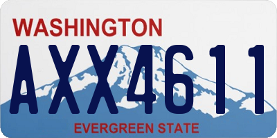 WA license plate AXX4611