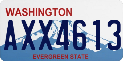 WA license plate AXX4613