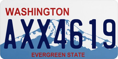 WA license plate AXX4619