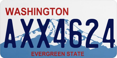 WA license plate AXX4624