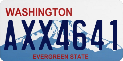 WA license plate AXX4641