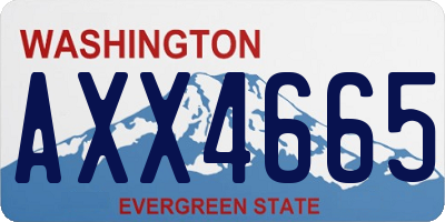 WA license plate AXX4665
