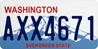 WA license plate AXX4671
