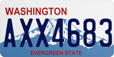 WA license plate AXX4683