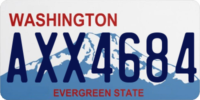 WA license plate AXX4684